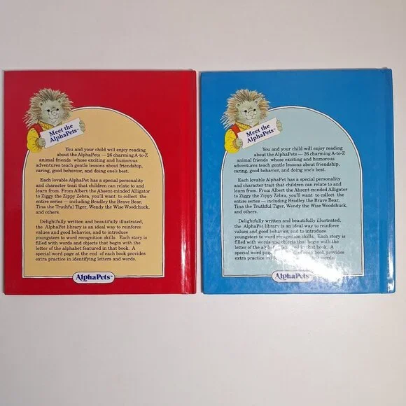 6 AlphaPets Book Lot A, B, C, D, F, G Grolier Vintage Hardcover Alphabet Books - Picture 6 of 12